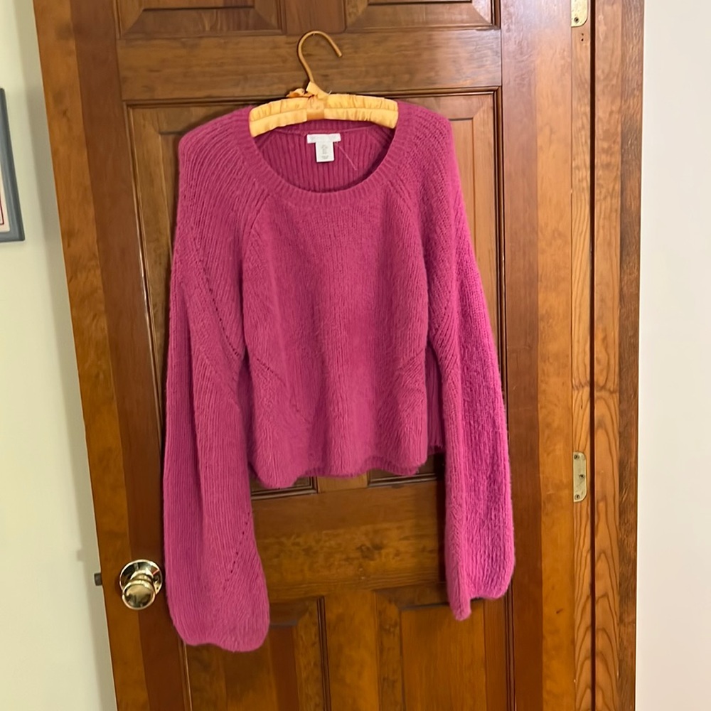 Pure/Us Pink, long sleeve (bell sleeve) sweater